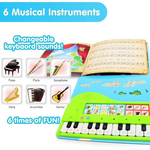 Best Learning My First Piano Book 6 instruments 10 songs educational toy EUC - Picture 6 of 14